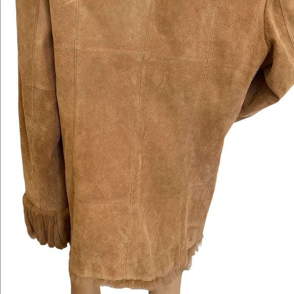 ASHLEY STEWART  | CAMEL FUR LEATHER COAT - Picture 11 of 16